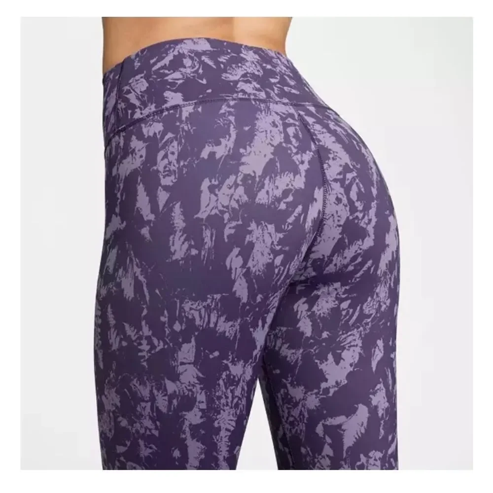 NWOT Nike One Daybreak Purple Printed High-Waisted 7/8 Leggings Women's Size XS